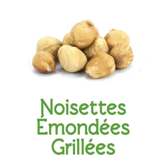 Noisettes émondées grillées BIO vrac