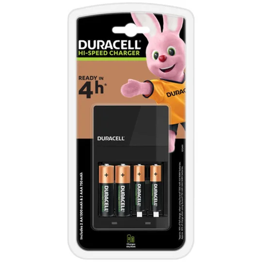 Chargeur Hi-Speed Value + 4 Piles Rechargeables (2 Aa + 2 Aaa)