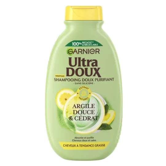 Shampoing Doux Purifiant Cheveux Gras Argile Douce & Cédrat
