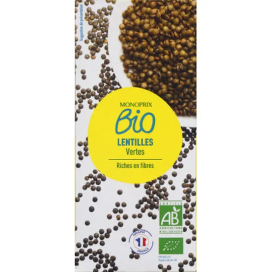 Lentilles vertes bio