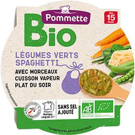 Légumes verts spaghetti BIO, dès 15 mois