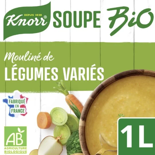 Soupe moulinée de legumes varies bio