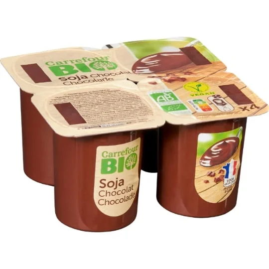 Dessert végétal bio spécialité au soja chocolat