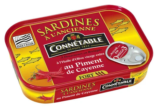 Sardines à l ancienne à l huile d olive vierge extra au piment decayenne, fort