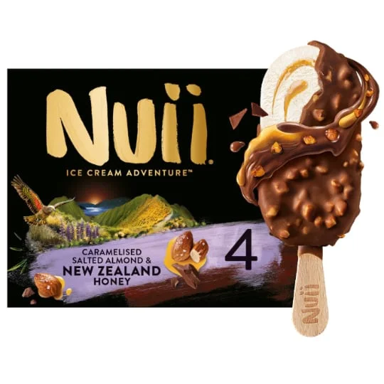 Glace miel de Nouvelle-Zélande et Amandes caramélisées salées