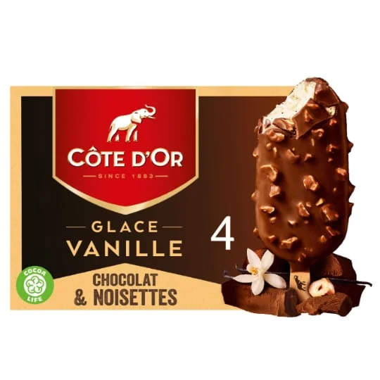 Glace vanille lait noisette