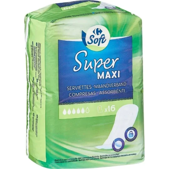 Serviettes hygiéniques Super Maxi