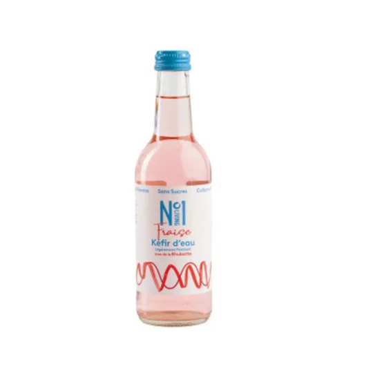 Eau De Kefir Fraise Avec De La Rhubarbe