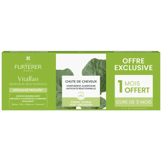 Capsules Antichute réactionnelle complément alimentaire pousse cheveux 3X30