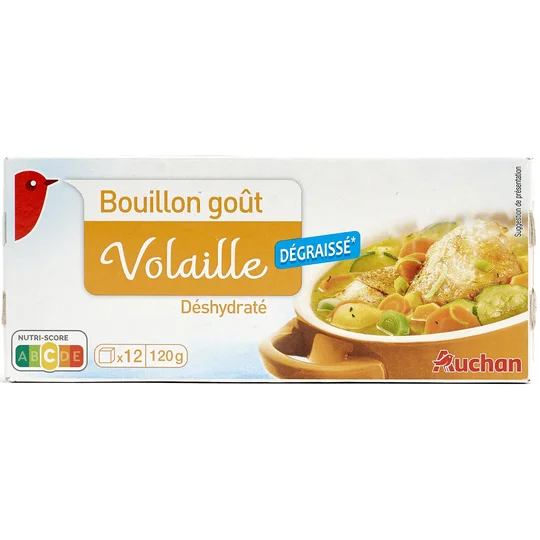 Bouillon cube goût volaille dégraissé