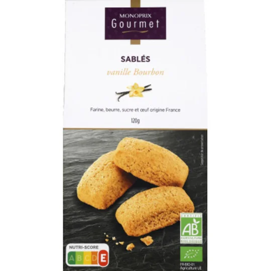 Sablés vanille bio