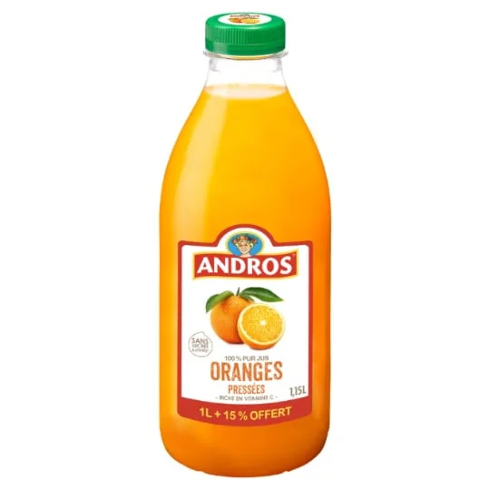 Jus d'oranges 100% pur jus pressé
