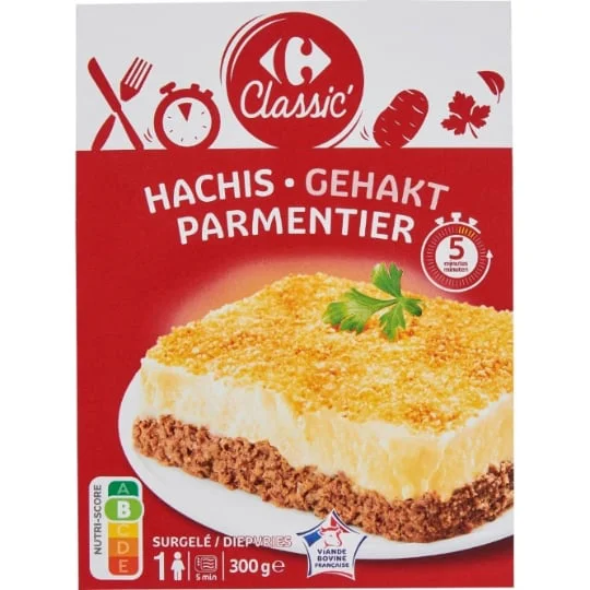 Plat cuisiné hachis parmentier