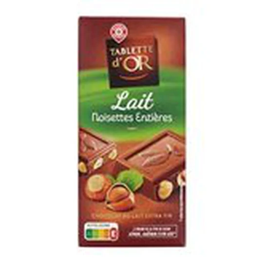 Chocolat au lait Noisettes entières