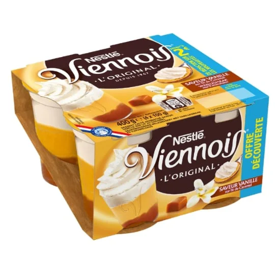 Liégeois à la vanille sur lit de caramel