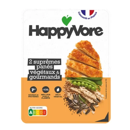 Suprêmes panés végétaux et gourmand
