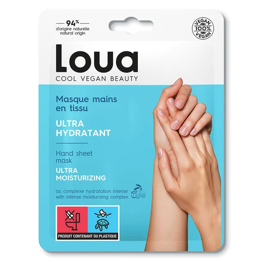 Masque mains en tissu ultra-hydratant beurre de karité