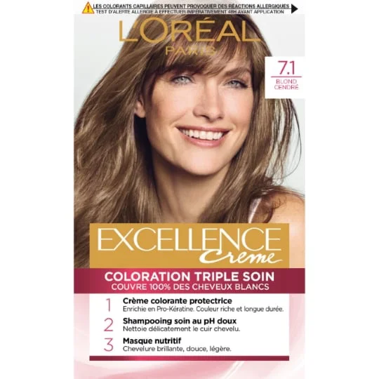 Coloration Cheveux 7.1 Blond cendré