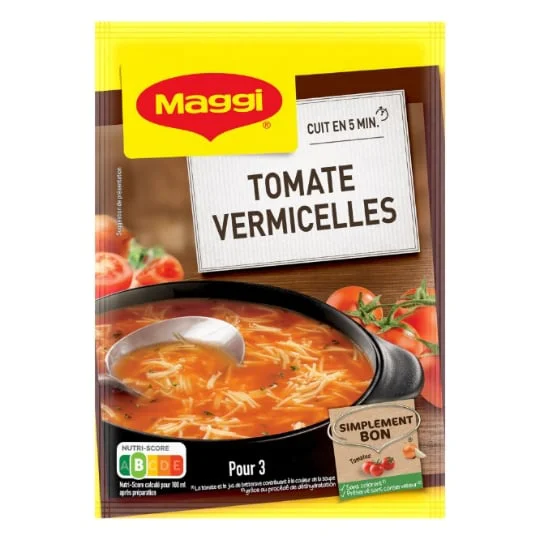 Soupe déshydratée déshydratées tomates vermicelles