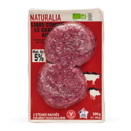 Steaks Hachés Pur Bœuf Façon Bouchère Mat Grasses 5%