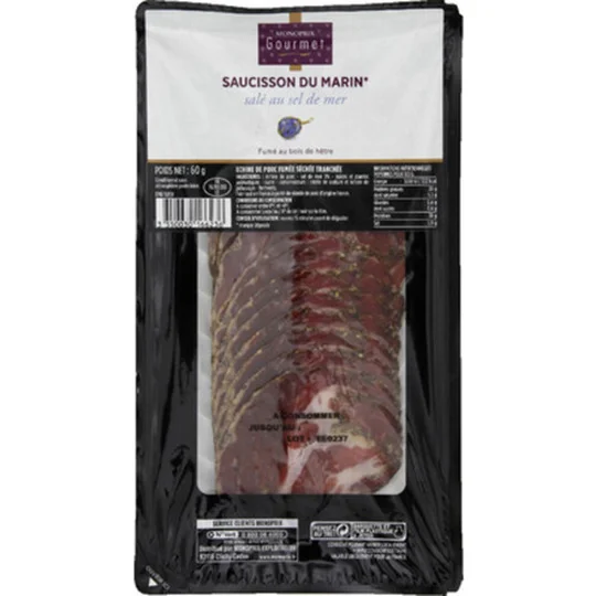 Saucisson du marin salé au sel de mer