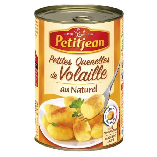 Plat cuisiné petites quenelles de volaille au naturel