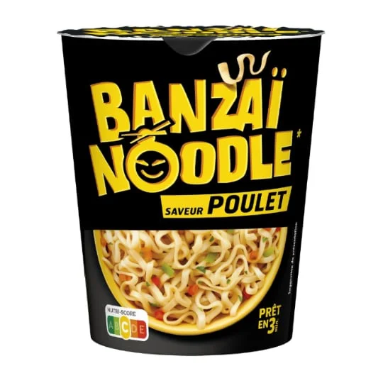 Noodle saveur poulet prêt en 3 min