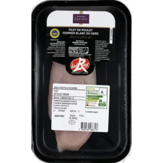 Filet De Poulet Fermier Blanc Du Gers Igp Label Rouge