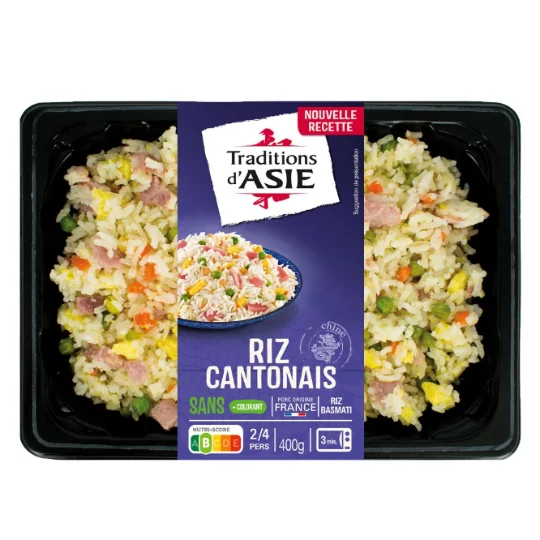 Plat cuisiné riz Cantonais