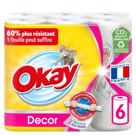 Essuie-Tout Décor X6 Rouleaux