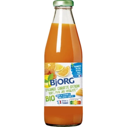 Jus d'orange carotte vitalité Bio