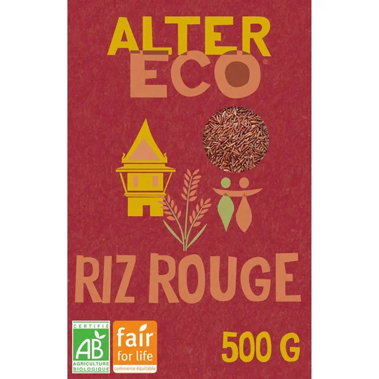 Riz rouge bio et équitable de Thailande
