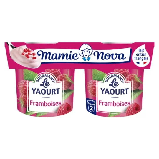 Yaourt brassé à la framboise
