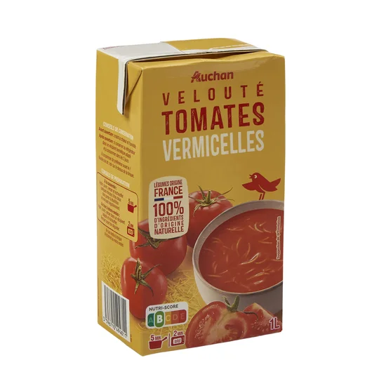 Soupe veloutée tomates vermicelles
