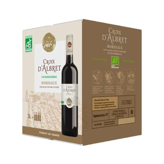 Aop bordeaux vin rouge, bio