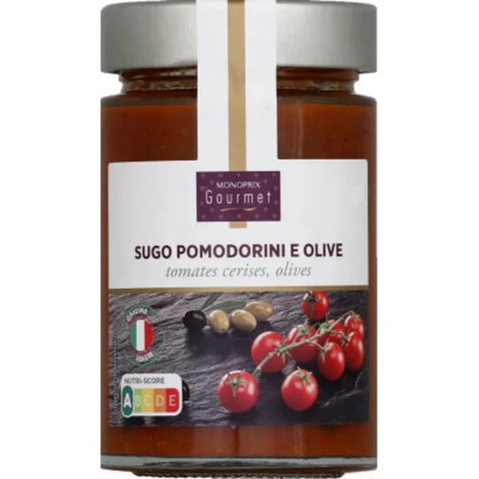 Sugo Pomodorini E Olive tomates cerises, olives