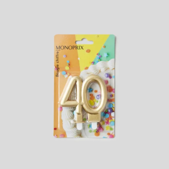 Monoprix Maison Bougie Chiffre N°40