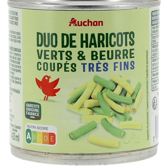 Duo de haricots verts et beurre extra-fins origine France