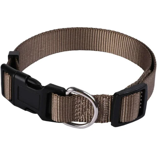 Collier Basic 20mm et 39/60cm pour Chien Taupe