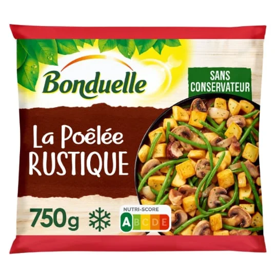 Poêlée rustique aux pommes de terre, haricots verts et champignons
