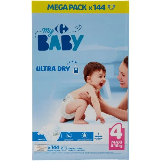 Couches taille 4 maxi : 8-16 kg Ultra Dry