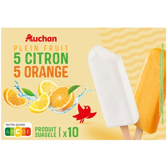 Bâtonnets glacés citron orange