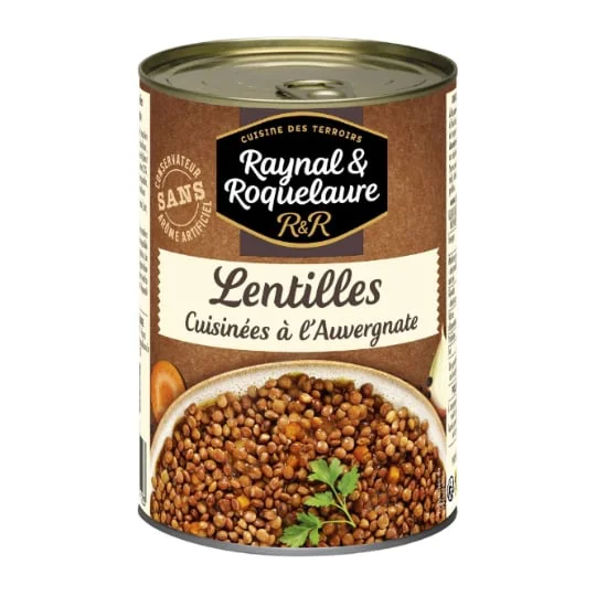 Lentilles cuisinées à l'auvergnate