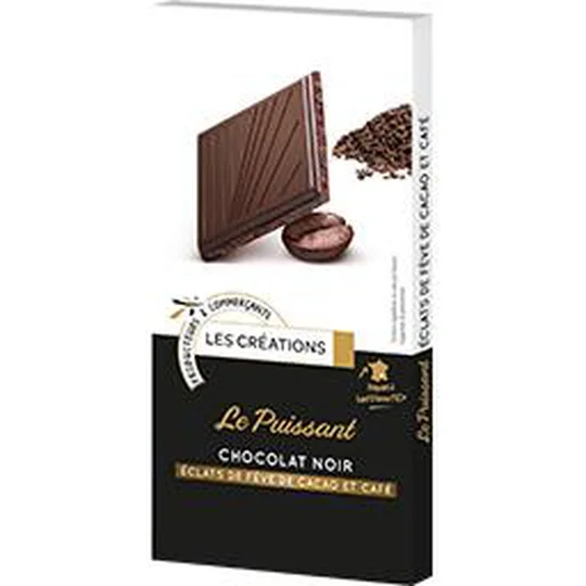 Chocolat noir Le Puissant éclats de fève de cacao et café