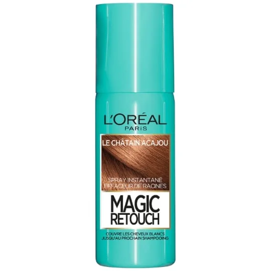 Coloration Cheveux Temporaire Spray Retouche Racine Châtain acajou