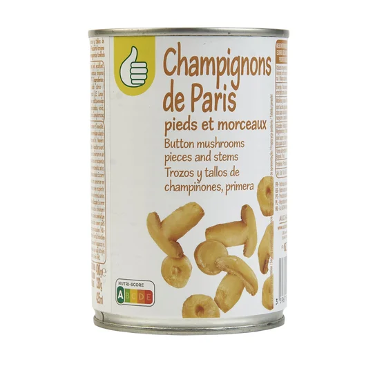 Champignons de Paris pieds et morceaux