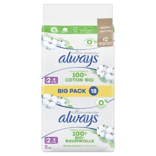 Serviette Hygiènique Voile Supérieur 100% Coton Protection