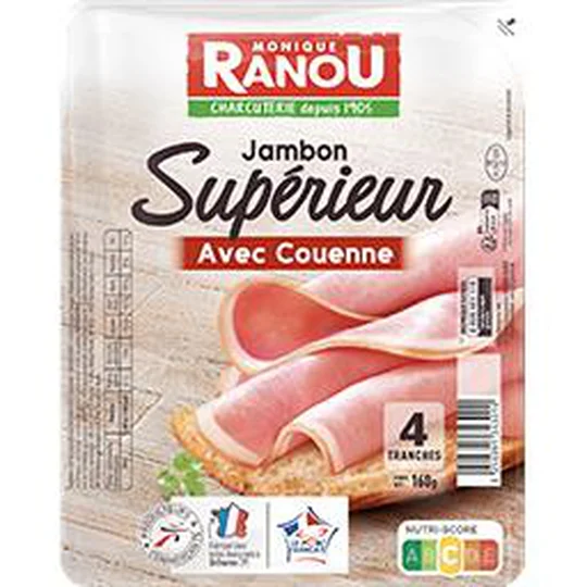 Jambon supérieur avec couenne