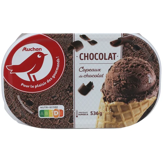 Glace au chocolat avec copeaux