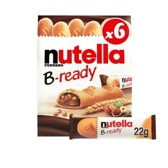 Gaufrettes fourrées pâte à tartiner aux noisettes et cacao B-READY